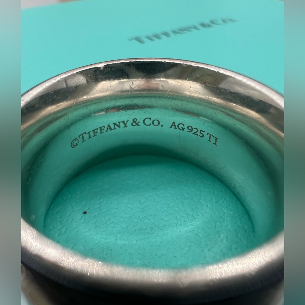 🔴Authentic Tiffany & Co. Sterling Silver and Titanium 1837 Wide Ring🔴 - Picture 8 of 8